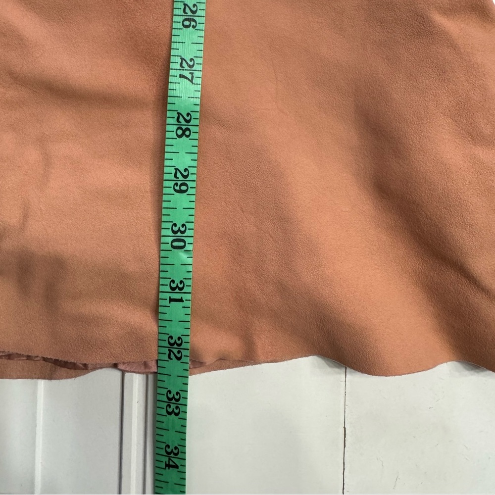 Free People Womens XS 100% Leather Tan Brown Bodycon Mini Dress **READ - Picture 4 of 8